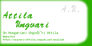 attila ungvari business card